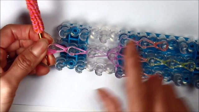 Bracelet Elastique / Rainbow Loom Francais : Paix / loom bands