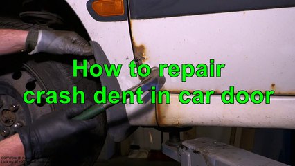 How to do FAST repair crash dent in car door by hammer