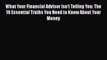 PDF What Your Financial Advisor Isn’t Telling You: The 10 Essential Truths You Need to Know