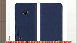 Muvit MUSNS0146 - Funda tipo folio con función soporte y tarjetero para Nokia Lumia 530 azul