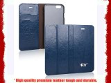 PDNCASE iPhone 6 Carcasa Premium Leather Wallet Style Funda de Cuero para iPhone 6 Color Azul