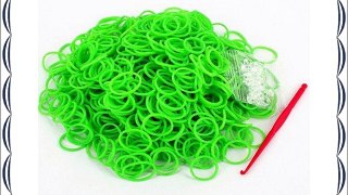 Ateam Loom Bandz - Juego de 600 gomas para pulseras incluye 25 ganchos verde