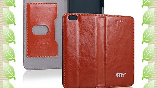 Pdncase Funda de Piel para iphone 6 Wallet Case Cover - Marrón