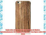 PITAKA Funda De Madera Natural De Zebra Compatible Con iPhone 6 Plus (55 Pulgadas)