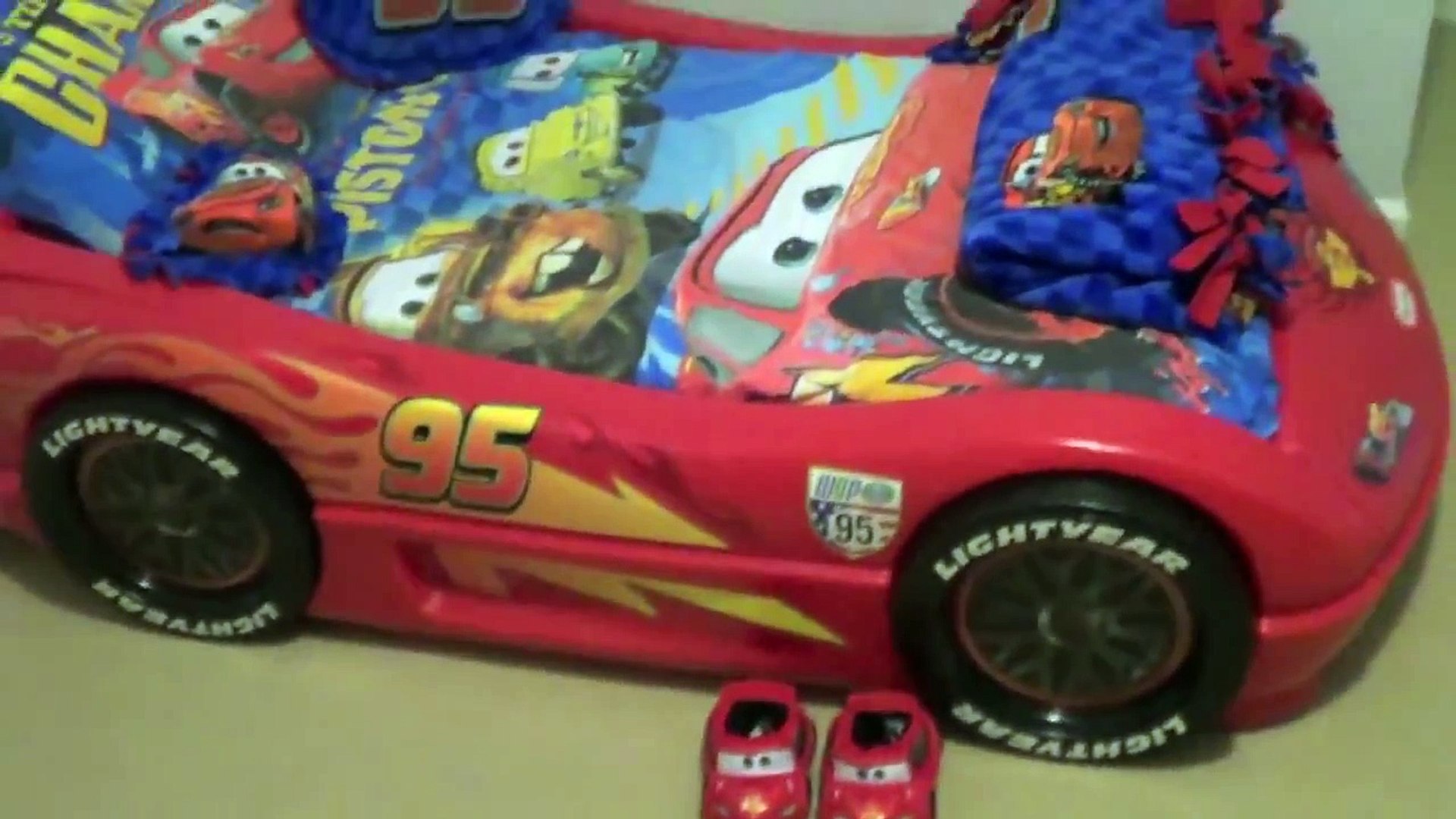 DISNEYCARTOYS Cars Themed Kids Bedroom Disney Cars Toddler Bedroom Race Car  Lightning Mcqueen Bed - Dailymotion Video