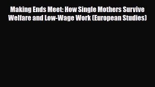 [PDF] Making Ends Meet: How Single Mothers Survive Welfare and Low-Wage Work (European Studies)