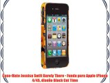 Case-Mate Jessica Swift Barely There - Funda para Apple iPhone 4/4S diseño Black Cat Time