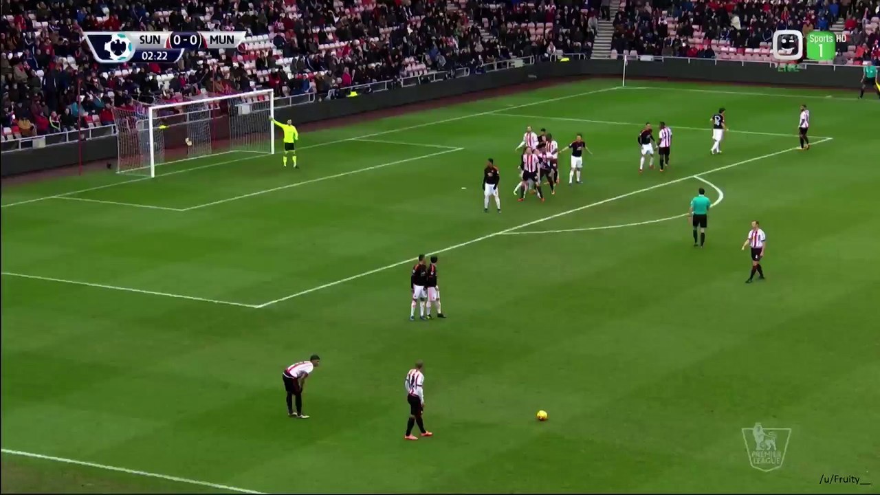 Goal Wahbi Khazri - Sunderland VS Manchester United 1-0 (13-02-2016)