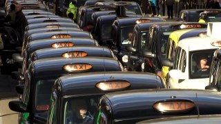 London Taxifahrer-Protest Gegen Uber