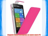 Samrick Especialmente Diseñado Maletín Abatible De Cuero Para Huawei Ascend Y530 - Rosa (Pink)