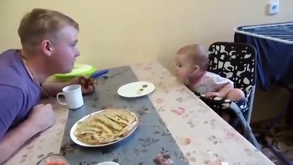 Малышка показывает характер. Разговор папы с дочкой. Приколы с детьми