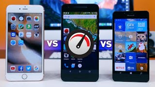 Lumia 950 vs iPhone 6s Plus vs Nexus 6P Speed Test