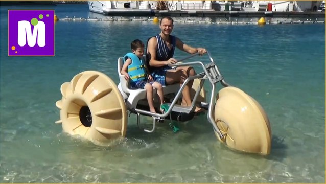 Мистер Макс и Катя в Дубаи День10 катаемся на катамаране трицикле по морю покупаем сувениры на рынке