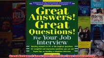 Download PDF  Great Answers Great Questions For Your Job Interview FULL FREE