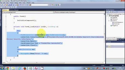 C# MS Access Database Tutorial _clip1