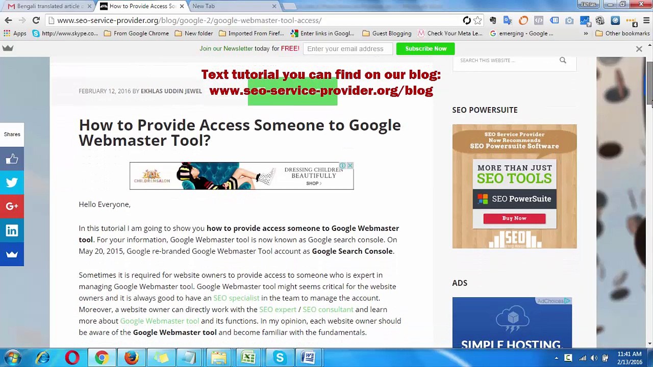 How to Provide Access Someone to Google Webmaster Tool