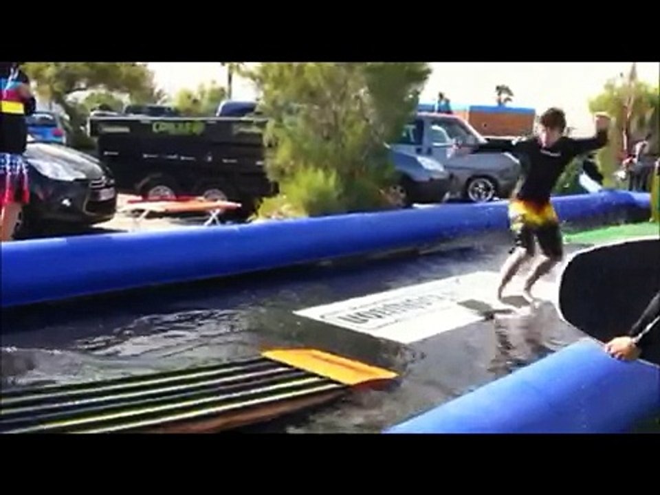 Skimboard avec Coblas au Wake Air Contest