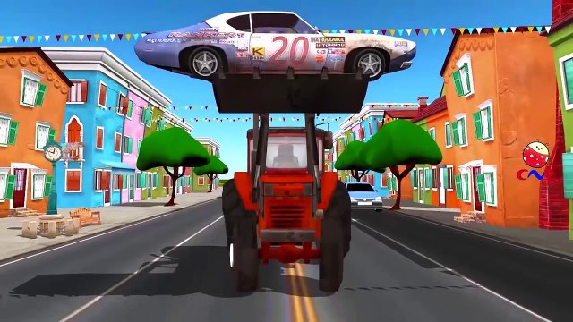 Finger Family Nursery Rhymes for Children Excavator Fire Engine | Monster Trucks Cartoons