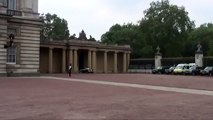 The Duke and Duchess of Cambridge leave Buckingham Palace in an Aston Martin