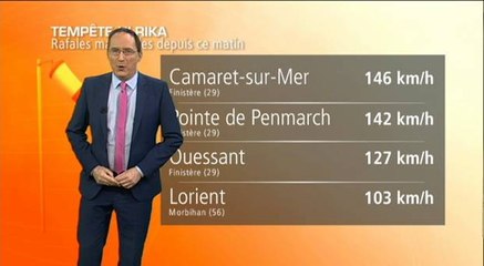 Tempête Ulrika : vents violents dans l'ouest