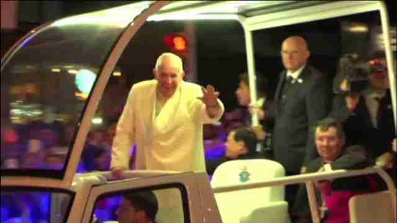 Llegada del papa Francisco a la nunciatura de México