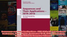 Download PDF  Sequences and Their Applications  SETA 2010 6th International Conference Paris France FULL FREE