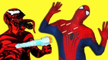 Spiderman vs Carnage Nerf Battle in Real Life! Superhero Fights Movie! (1080p)