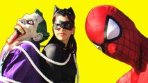 Spiderman vs Joker vs Catwoman!  Real Life Superhero Battle Movie (1080p)
