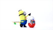 Minions Play doh STOP MOTION video Kinder Surprise egg Animation