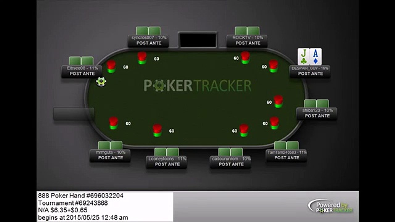 PokerTracker Playback - 888 Poker Hand #696032204