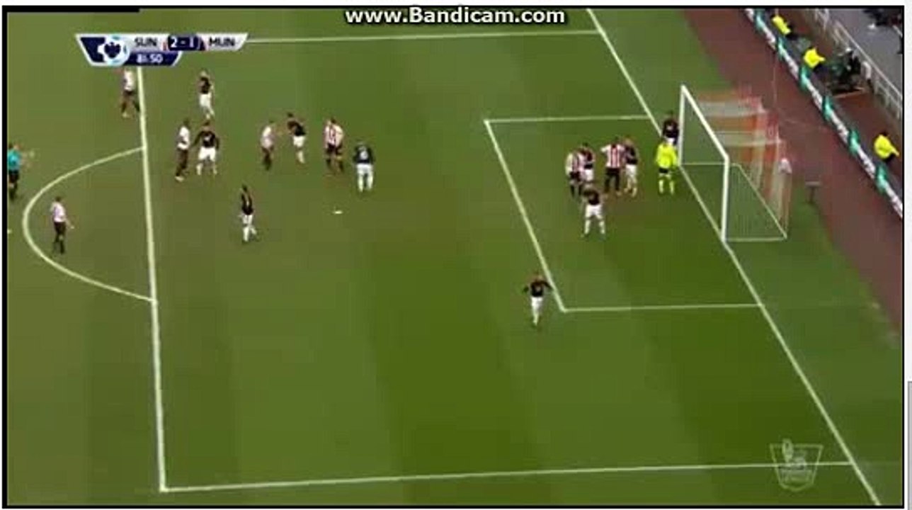 sunderland vs man utd goal 2-1 de Gea D. (Kone L.) (Own goal)