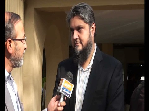 Zeshan Khalil Shan (Group) Corporation talking with Shakeel Anjum at FPCCI Lhr