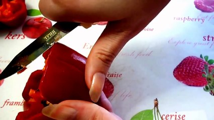 Цветы из перца! Карвинг перца! Flowers of pepper! Carving pepper!