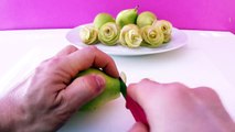 Art In Pear Swan - Fruit Carving Pear Flower Garnish