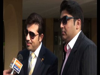 Asif Nazir Khan C.E.O MIACO CARPETS talking with Shakeel Anjum at FPCCI Lhr