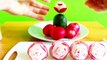 Art In Radish - Vegetable Carvings - Radish Roses _ Radish Swans _ Garnish