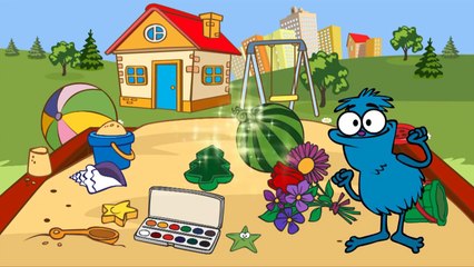Edi Blue oyun parkında Eğitici çizgi film Bulmaca oyunu