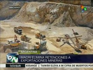Gob. argentino elimina retenciones a exportaciones mineras