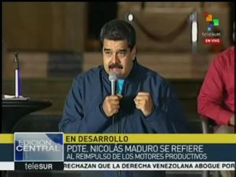 Pdte. Maduro pide continuar impulsando motores productivos