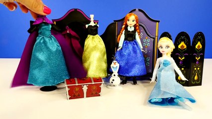FROZEN Official Disney Store Dolls Elsa and Anna Wardrobe Playset Furniture Outfits Shoes Clothing