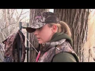 Girl Hunting Whitetail with Bow