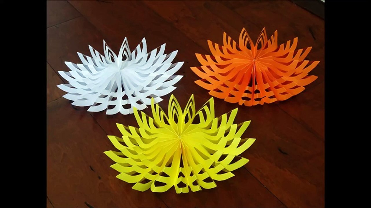 How to make beautiful paper decoration 3D snowflake for Christmas (money saving ideas)