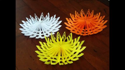 How to make beautiful paper decoration 3D snowflake for Christmas (money saving ideas)