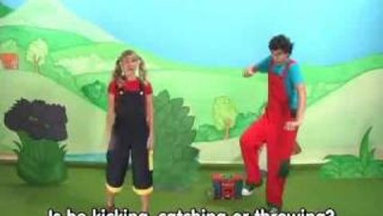 Present Continuous Verb Tense pt.6 - What is he doing?: Fun English Grammar Cartoon Pumkin