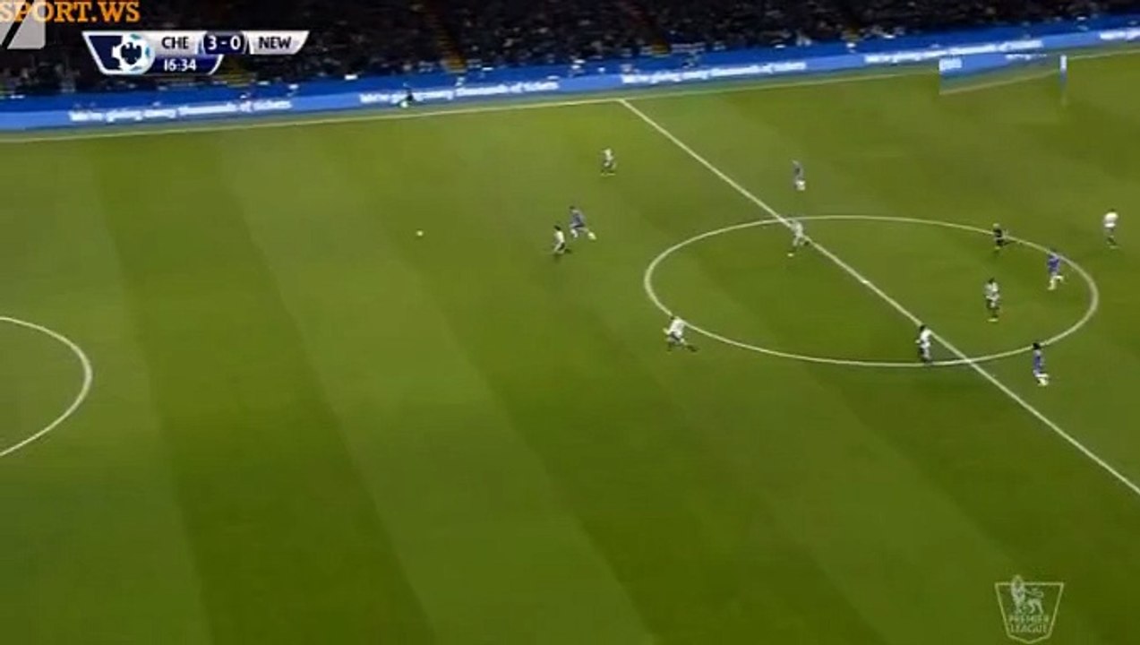 Willian Goal - Chelsea 3 - 0 Newcastle Utd - 13-02-2016 HD