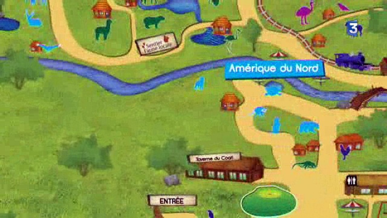 UN PARC EN HIVER : des lémuriens et des loups a...