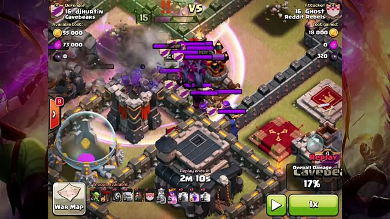 Clash Of Clans - Shattered LaLoon Attack Strategy - TH 9 - 3 Sta