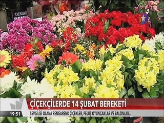 Çiçekcilerde 14 Şubat Sevgililer günü bereketi