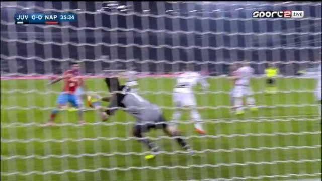 Raul Albiol Incredible Miss, Buffon Super Save - Juventus v. Napoli 13.02.2016 HD