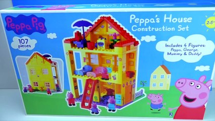 Свинка Пеппа и ее огромный дом Собираем из конструктора и играем Видео для детей Peppa pig and